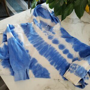 DSG Twitch + Allison Cropped Blue Tie-dye Hoodie Size 2XL